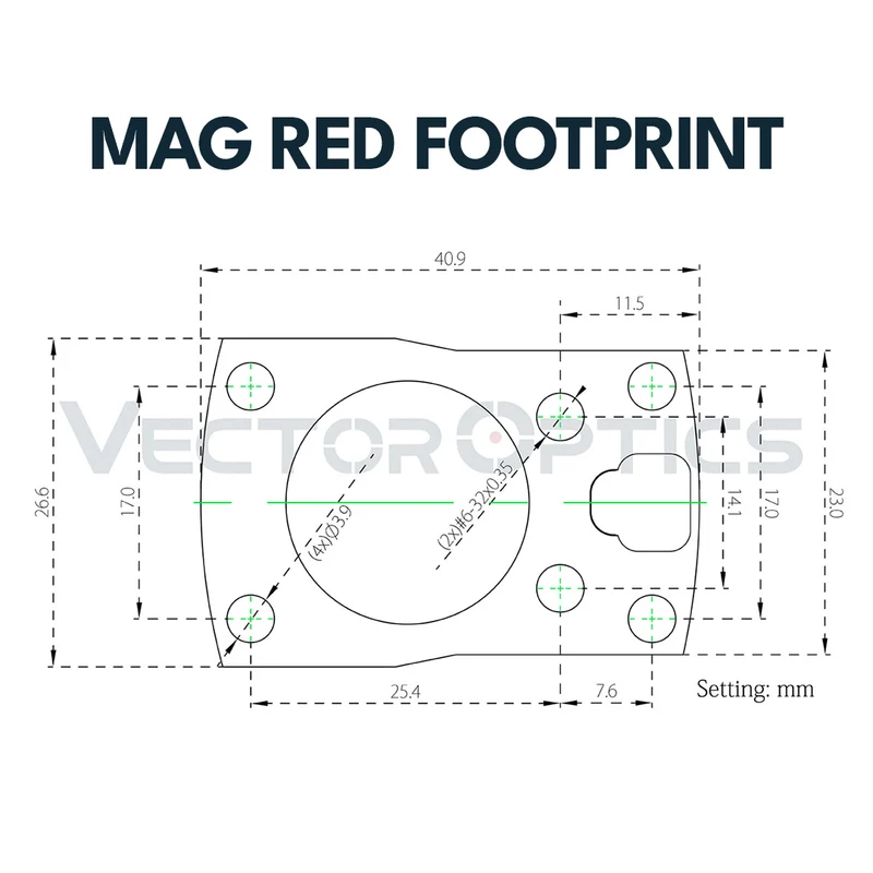 Vector Optics SCFRM-11 Montage aus Polymer mit MGT (SHIELD) Footprint, 21mm Picatinny, h=28mm
