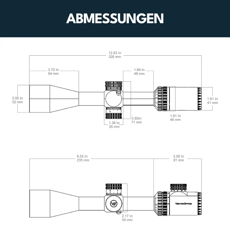 Vector Optics SCOM-44 Hugo 3-12x40i Fiber SFP