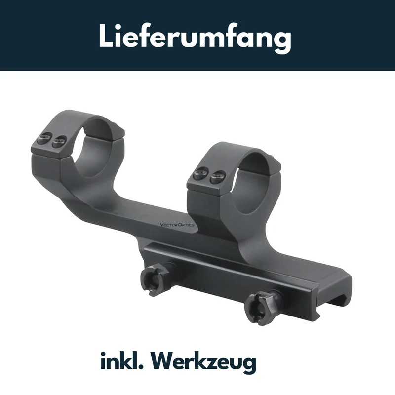 Vector Optics SCTM-63 Blockmontage für 25,4mm Tubus, 21mm Picatinny/Weaverl, h=38mm