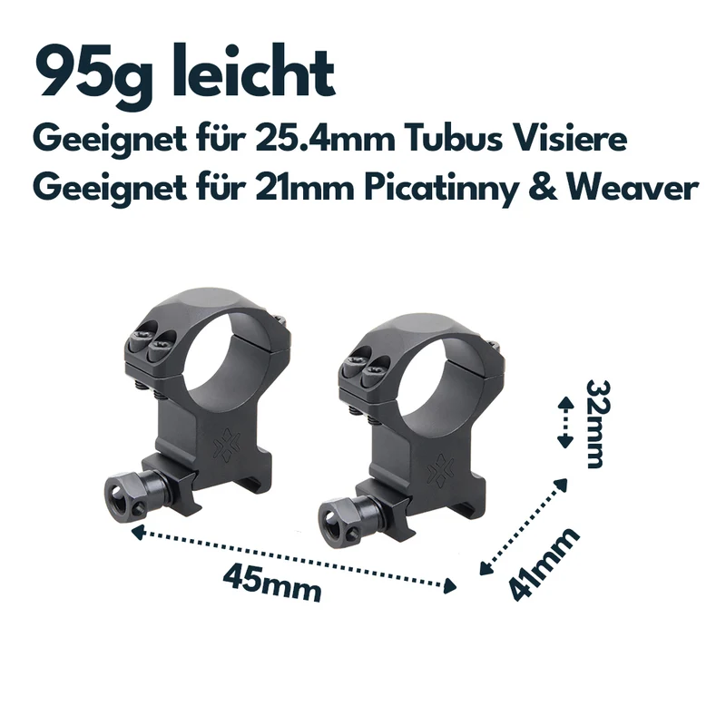 Vector Optics XASR-2502 X-Accu Montage für 25,4mm Tubus, 21mm Picatinny, h=32mm