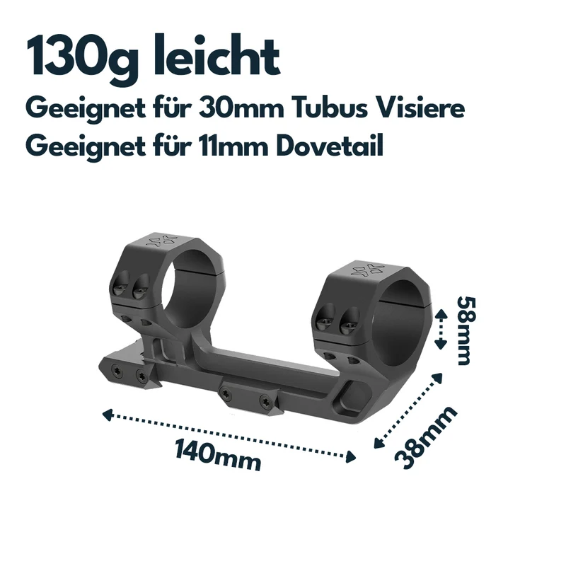 Vector Optics SCACD-25 Blockmontage mit eingebauter Wasserwaage für 11mm Schiene