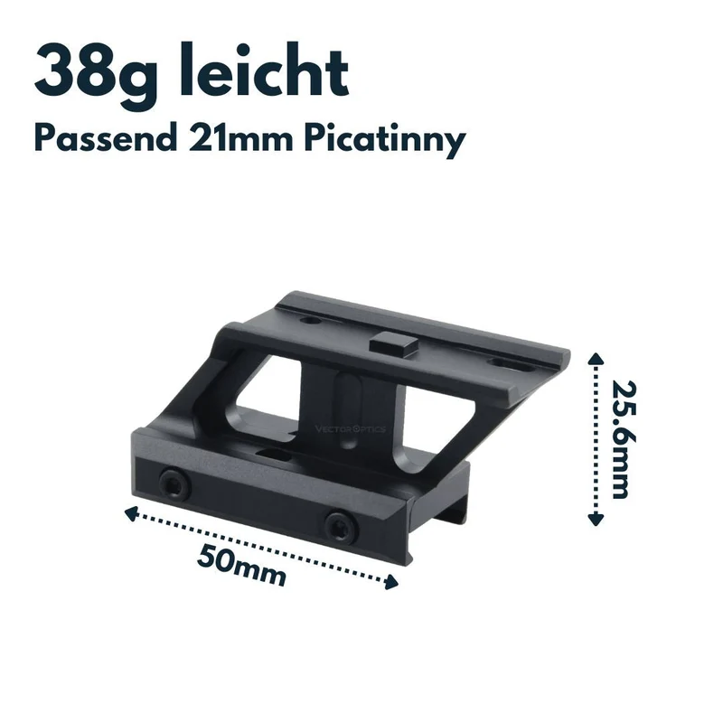 Vector Optics MAV-P10 Montage für Aimpoint Micro Footprint, 21mm Picatinny, h=25,6mm
