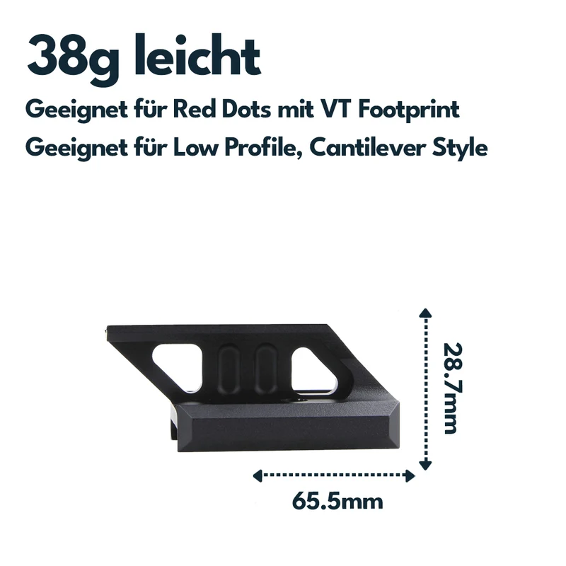 Vector Optics MAV-P08 Montage für Aimpoint Micro Footprint, 21mm Picatinny, h=21mm