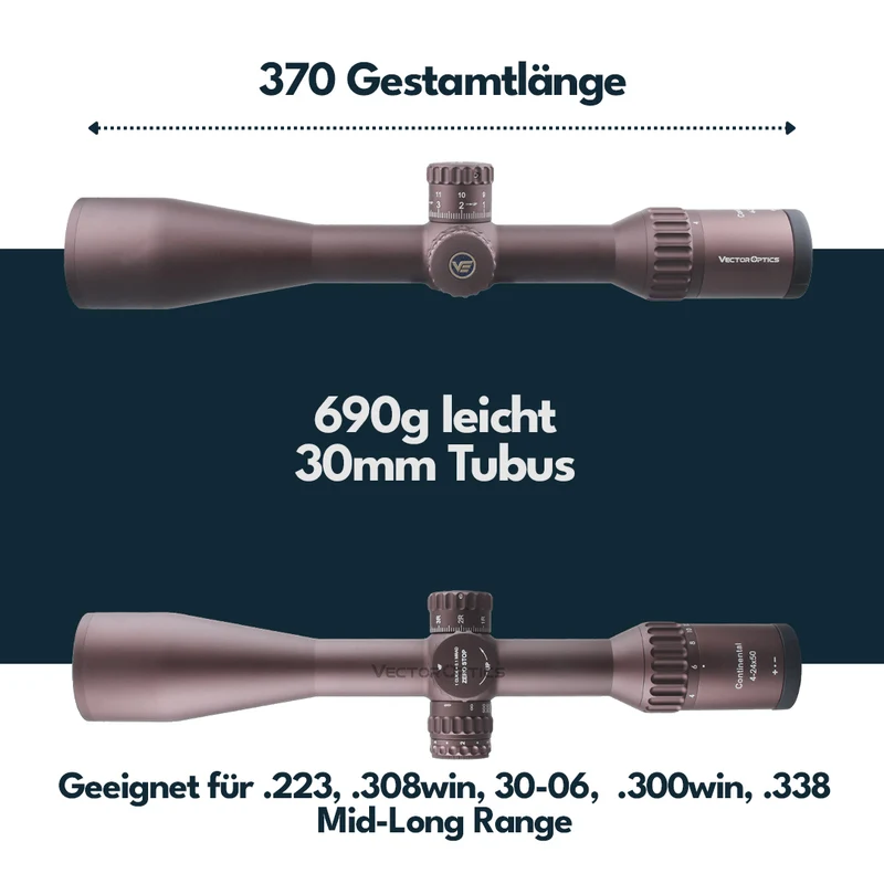 Vector Optics SCOL-43 Continental x6 4-24x50 Coyote FDE