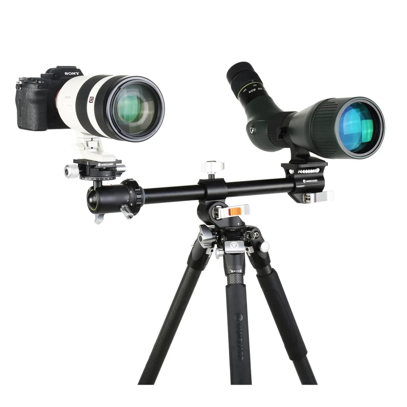 Vanguard Veo 3+ 263CB160S - Trípode de fibra de carbono, rótula de bola y columna central multiángulo