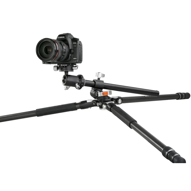 Vanguard Veo 3+ 263CB160S - Trípode de fibra de carbono, rótula de bola y columna central multiángulo