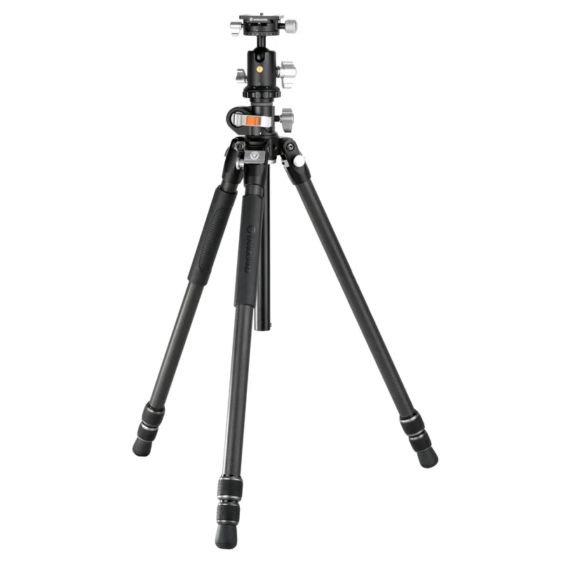 Vanguard Veo 3+ 263CB160S - Trípode de fibra de carbono, rótula de bola y columna central multiángulo