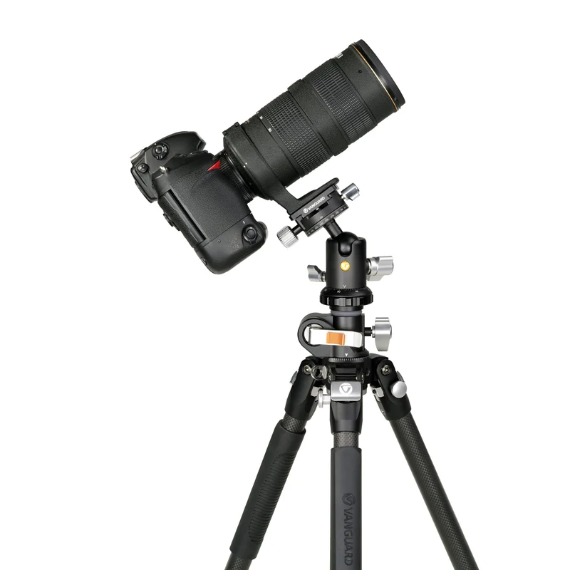 Vanguard Veo 3+ 263CB160S - Trípode de fibra de carbono, rótula de bola y columna central multiángulo