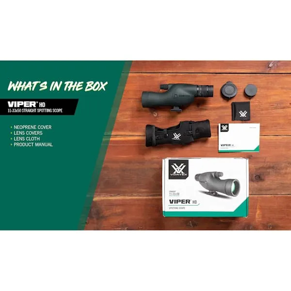 Vortex Viper HD 11-33x50 Spotting Scope Straight