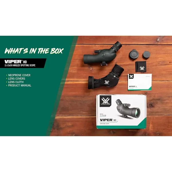 Vortex Viper® HD 11-33x50 Spotting Scope Angled