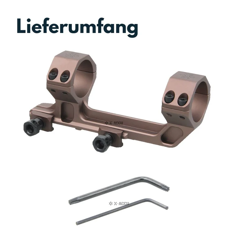 Vector Optics XASR-3035 X-Accu Blockmontage für 30mm Tubus, 21mm ext. Picatinny for AR, h=38mm FDE
