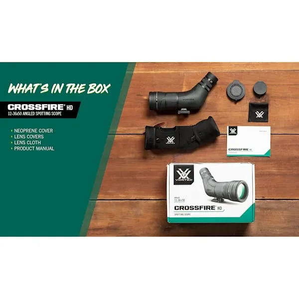 Vortex Crossfire® HD 12-36x50 Spotting Scope Angled