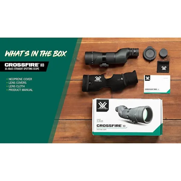 Vortex Crossfire® HD 16-48x65 Spotting Scope Straight