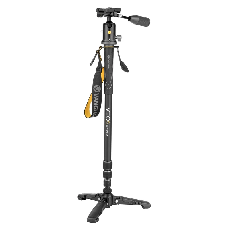 Vanguard Veo 2S AM-234TBP50T - Monopie de aluminio con pie retráctil, rótula de bola