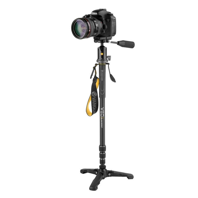 Vanguard Veo 2S AM-234TBP50T - Monopie de aluminio con pie retráctil, rótula de bola