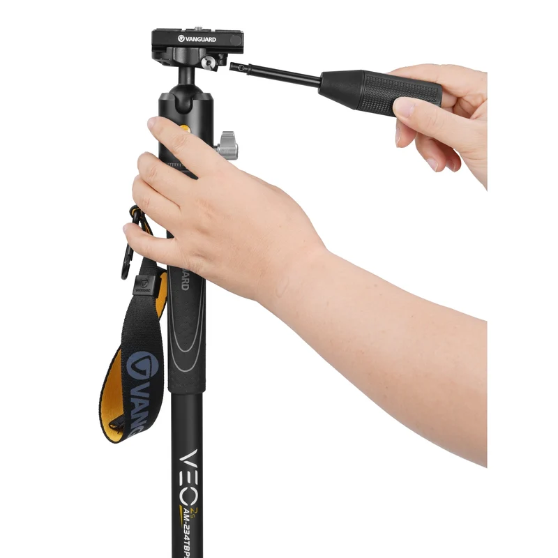Vanguard Veo 2S AM-234TBP50T - Monopie de aluminio con pie retráctil, rótula de bola