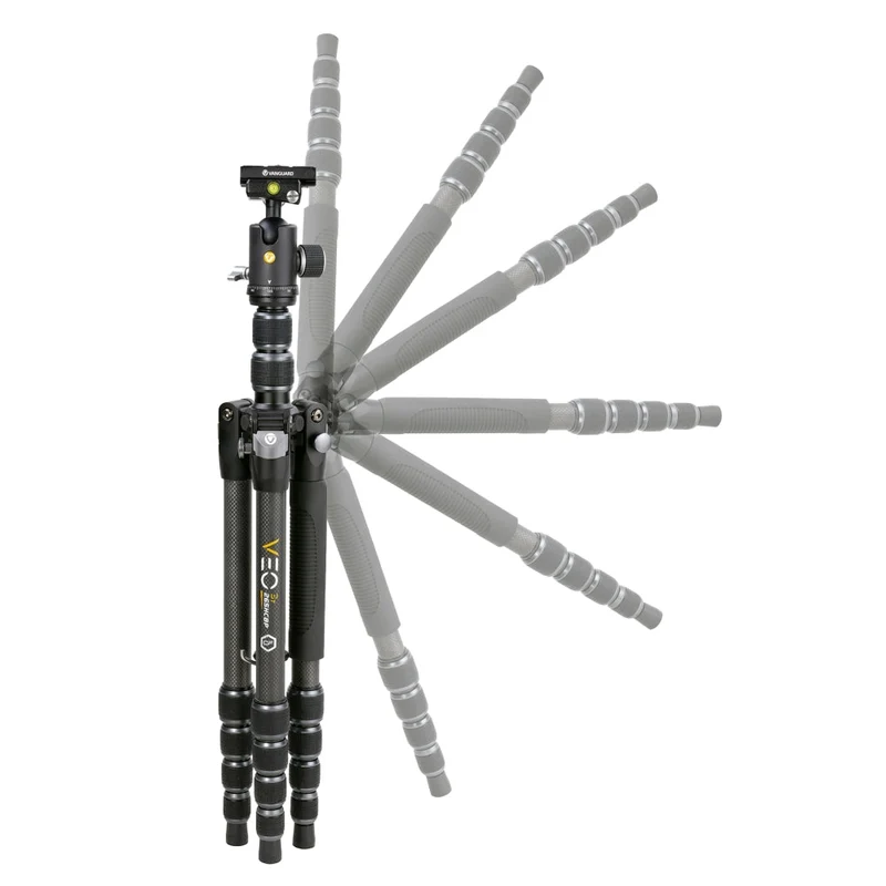 Vanguard Veo 3T 265HCBP - Trípode de viaje de carbono, rótula de bola