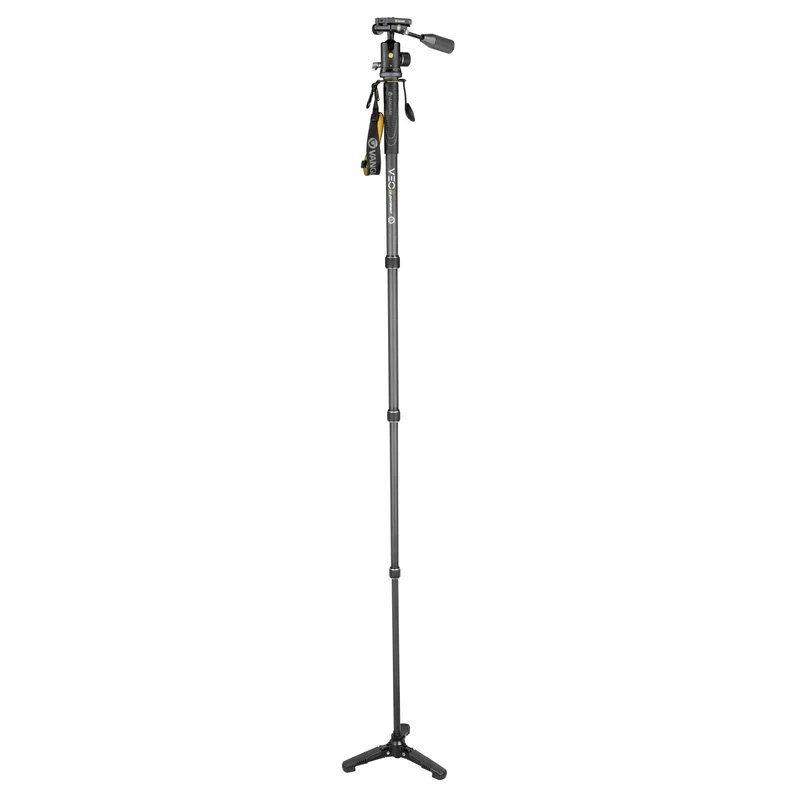Vanguard Veo 2S CM-264TBP120T - Monopie de carbono con pie retráctil, rótula de bola