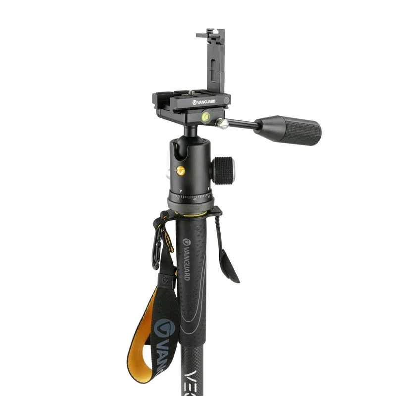 Vanguard Veo 2S CM-264TBP120T - Monopie de carbono con pie retráctil, rótula de bola