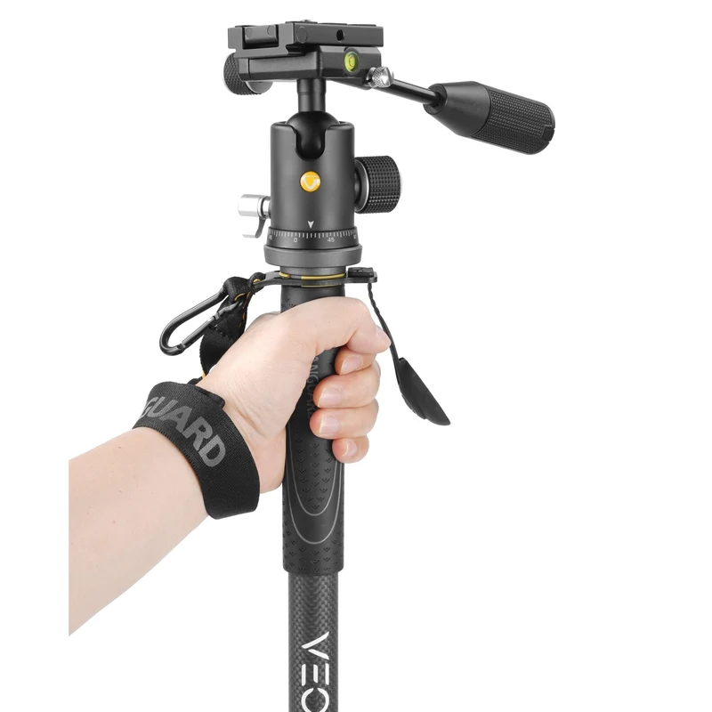 Vanguard Veo 2S CM-264TBP120T - Monopie de carbono con pie retráctil, rótula de bola