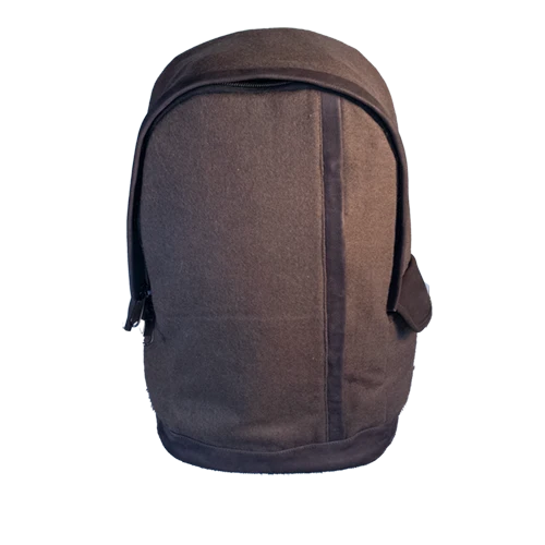 Sportrucksack aus Wolle mit Leder