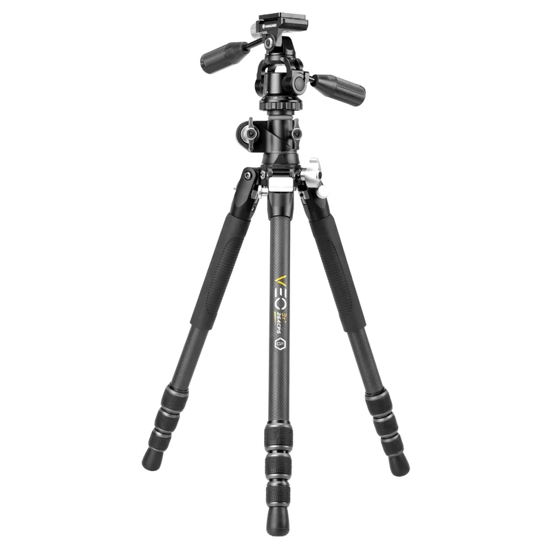Vanguard Veo 3T+ 264CPS - Trípode de fibra de carbono, rótula de 3 vías y columna descentrable