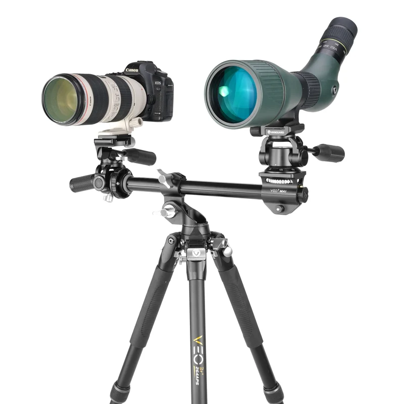 Vanguard Veo 3T+ 264APS - Trípode de aluminio, rótula de 3 vías y columna descentrable