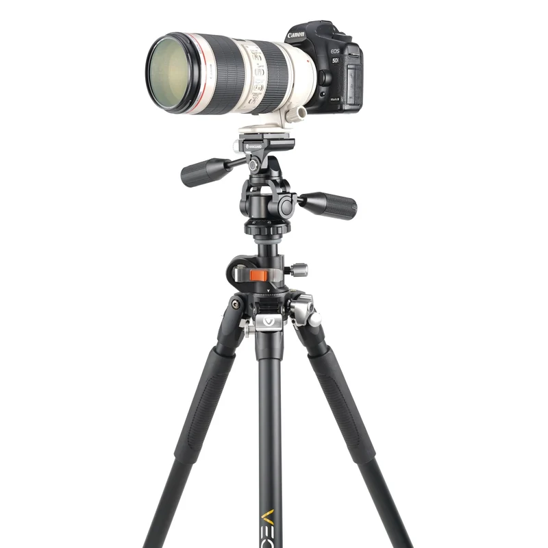 Vanguard Veo 3+ 263APS - Trípode de aluminio, rótula de 3 vías y columna descentrable