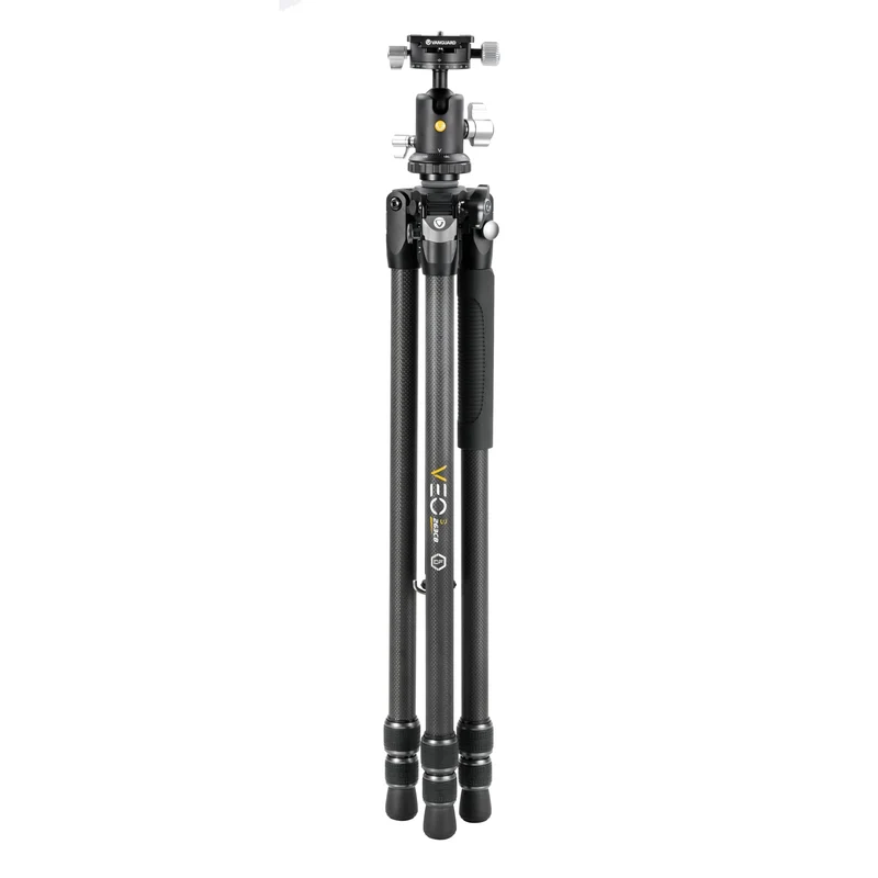 Vanguard Veo 3 263CB - Trípode de fibra de carbono, rótula de bola de doble eje