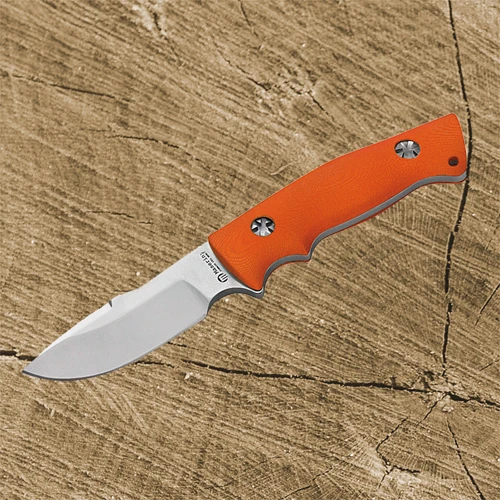 Jagdnicker, 10 cm Klinge aus N690 Stahl, Ja-Nicker orange 10cm
