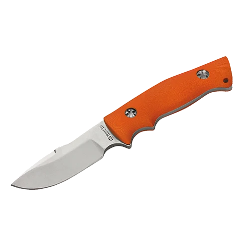 Jagdnicker, 10 cm Klinge aus N690 Stahl, Ja-Nicker orange 10cm