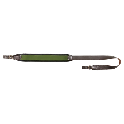 Gewehrriemen aus Neopren mit Leder, mit Gummiunterlage, 50 mm breit, Gewehrrie.Neopren grün