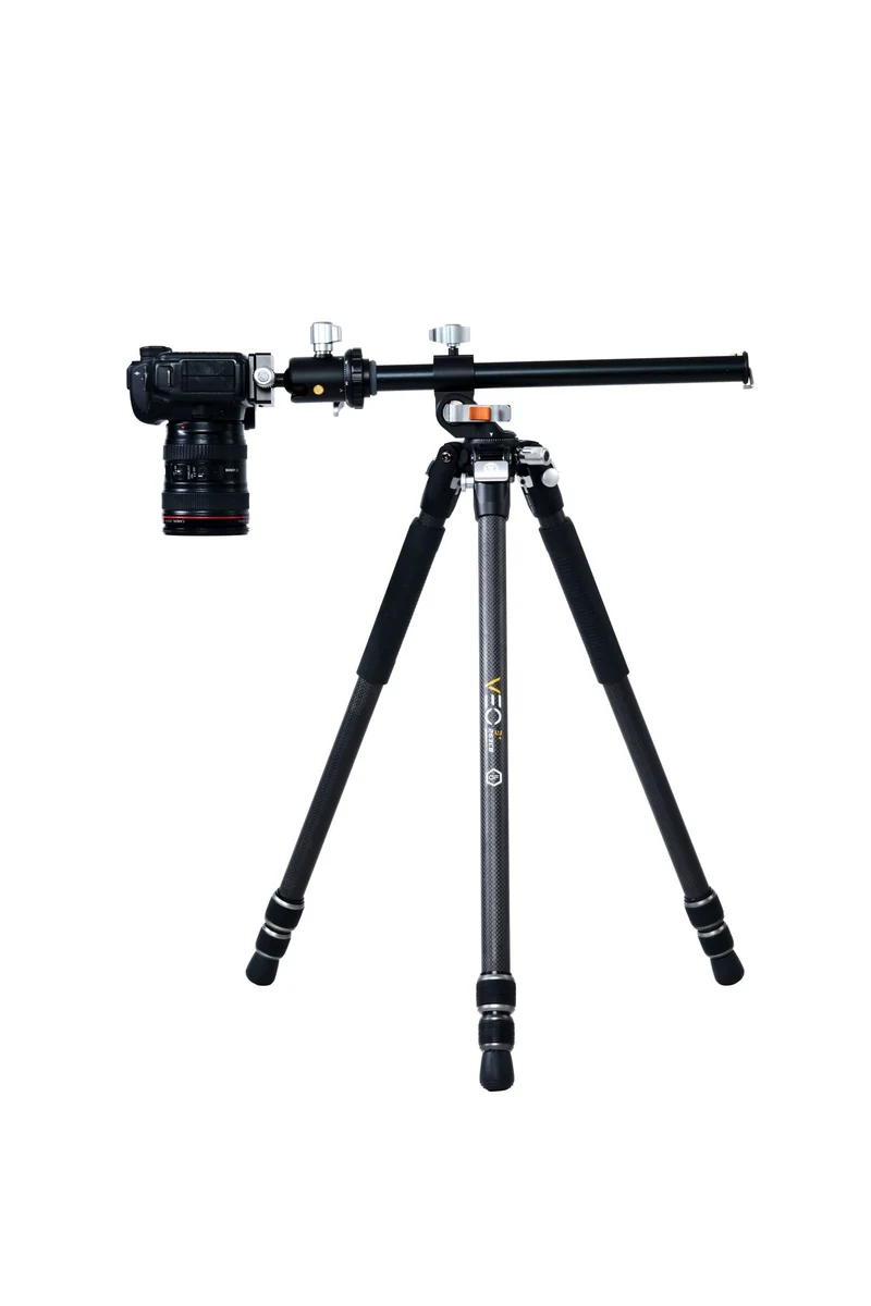 Vanguard Veo 3+ 263CB - Trípode de fibra de carbono, rótula de bola y columna central multiángulo