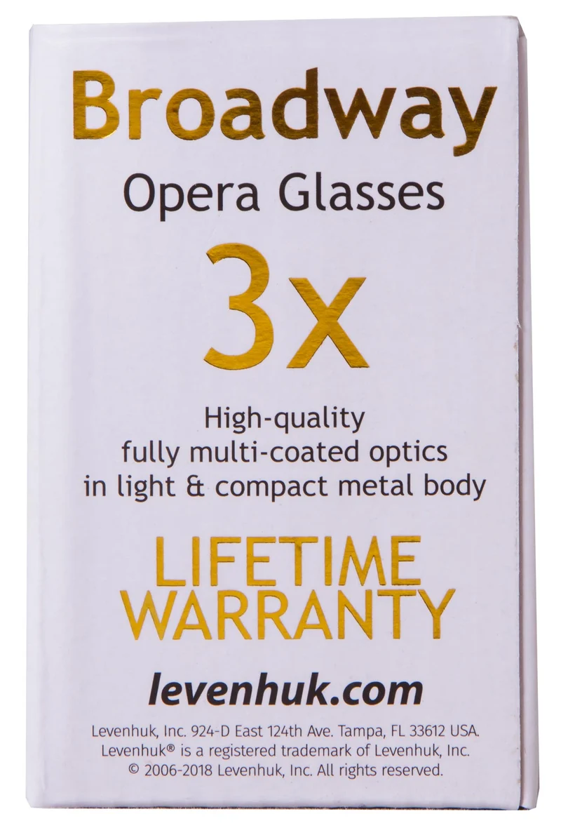 Prismáticos de ópera Levenhuk Broadway 325C con cadena