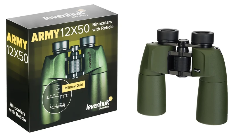 Prismáticos Levenhuk Army 12x50 con retícula