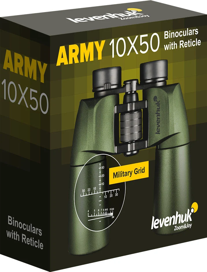 Prismáticos Levenhuk Army 10x50 con retícula