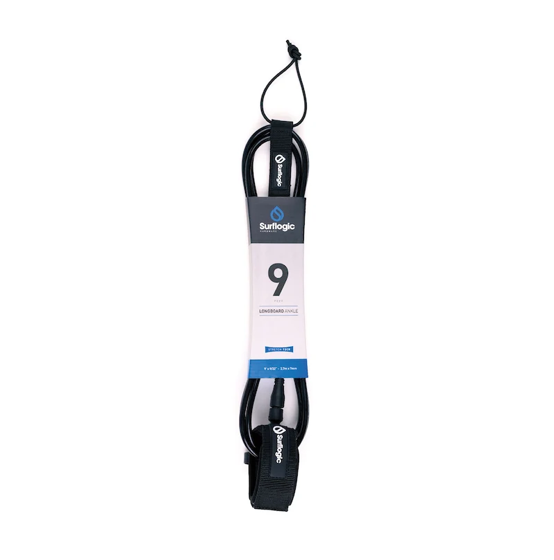 Surf Logic Leash Longboard 9 Ankle / Black