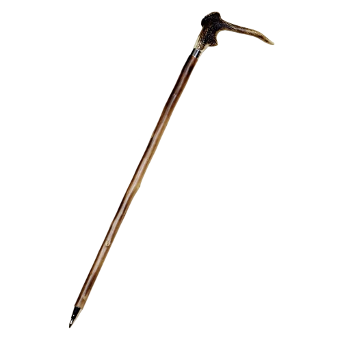 Herrenspazierstock, mit Hirschhorngriff, Kastanie, mit HH