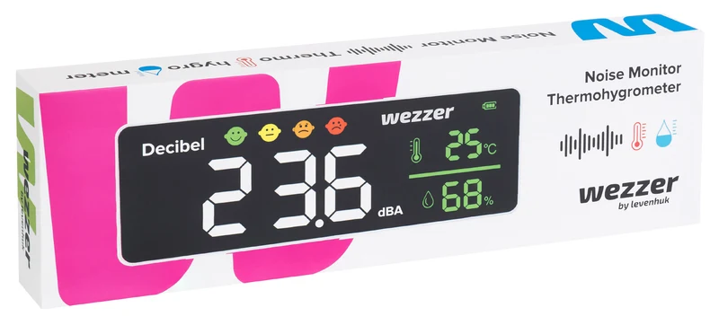 Termohigrómetro monitor de ruido Levenhuk Wezzer Teo TH70