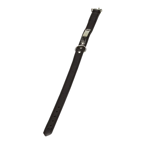 Halsband mit Namenschild, 14 -20 mm breit, dunkel, m.N-Sch.dkl. (35457-60)