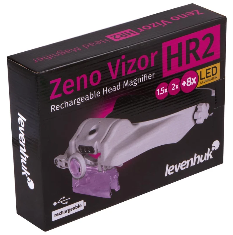 Lupa frontal recargable Levenhuk Zeno Vizor HR2