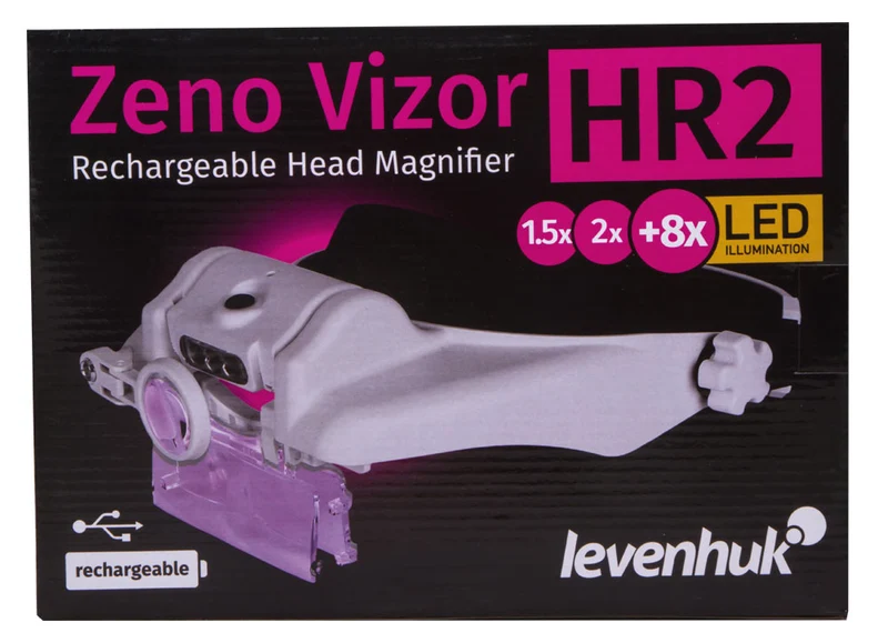 Lupa frontal recargable Levenhuk Zeno Vizor HR2