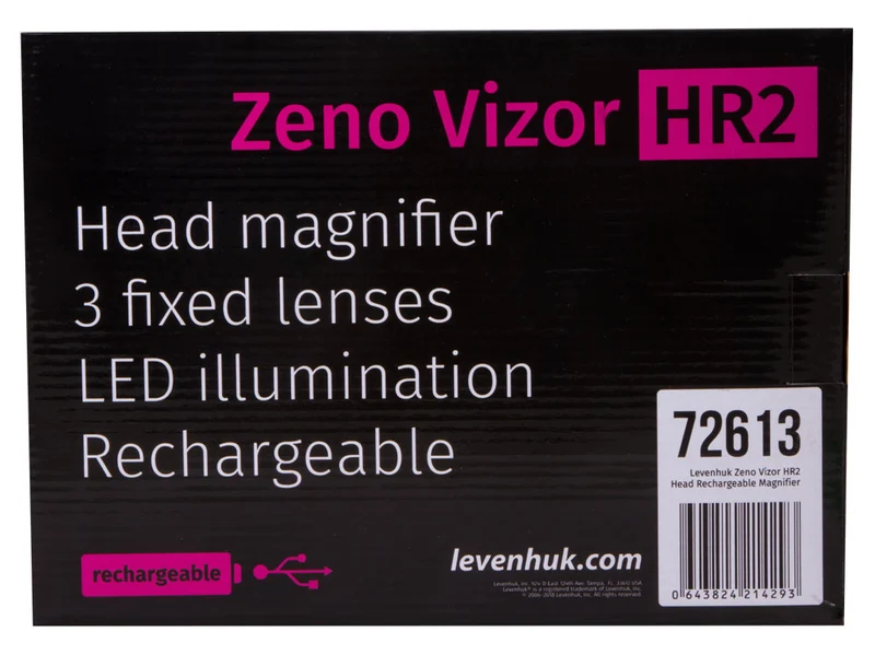Lupa frontal recargable Levenhuk Zeno Vizor HR2