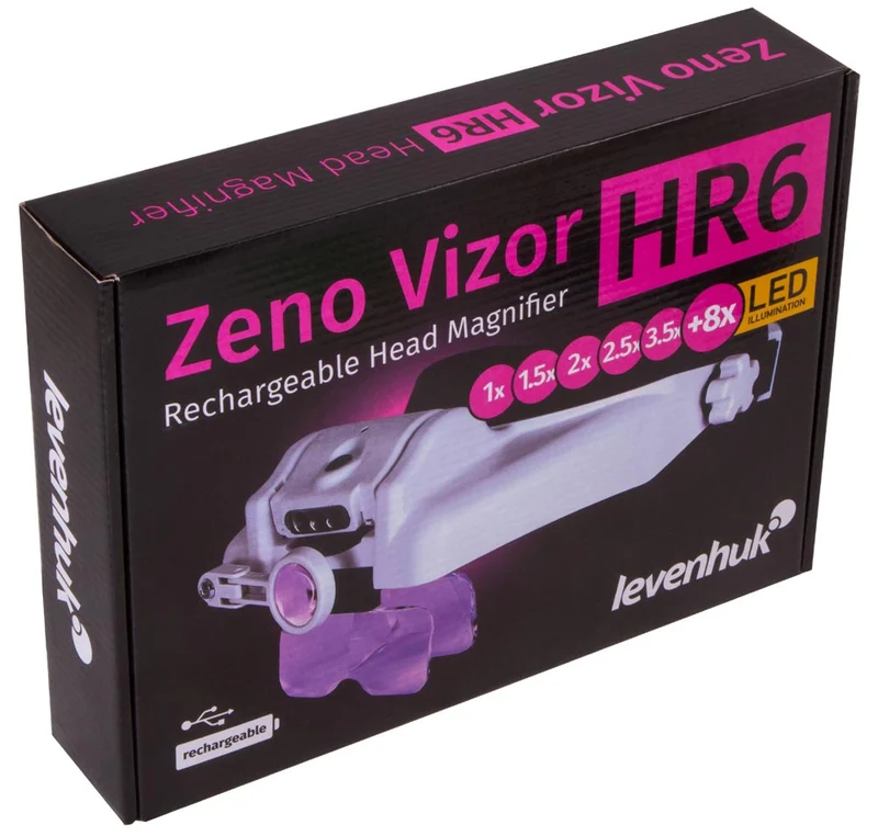 Lupa frontal recargable Levenhuk Zeno Vizor HR6
