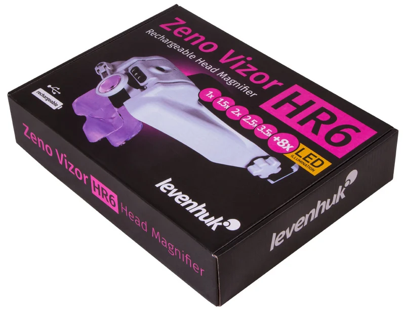 Lupa frontal recargable Levenhuk Zeno Vizor HR6