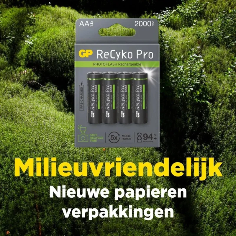 GP Photoflash 2000mAh Rechargeable, 4 Pièces