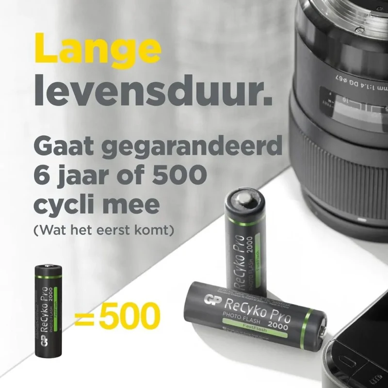GP Photoflash 2000mAh Rechargeable, 4 Pièces