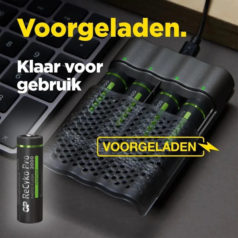 GP Photoflash 2000mAh Rechargeable, 4 Pièces