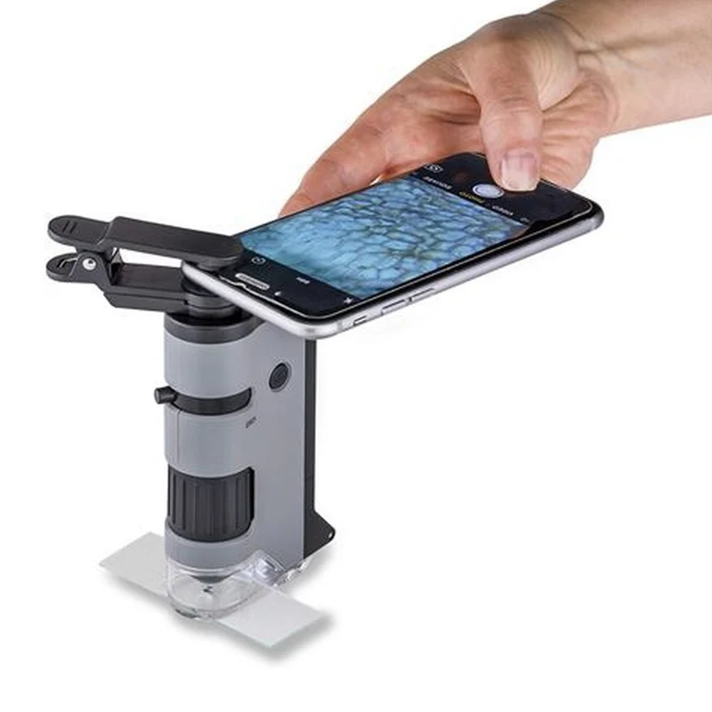 Carson Microscope portatif MP-250 MicroFlip 100-250x avec adaptateur pour smartphone
