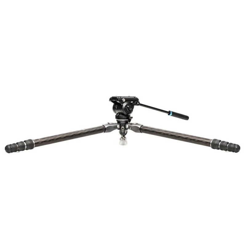 Benro Tortoise Carbon Trépied avec tête vidéo S4PRO, base de nivellement 34C